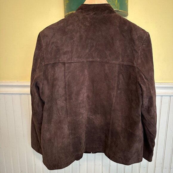 Modern Essentials Petite Brown Genuine Leather Jacket PM - Picture 2 of 6